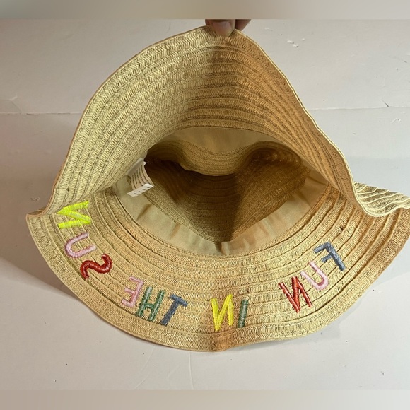 Target Straw Sun Hat with “Fun in the Sun” Embroidery – Women’s Wide Brim - Picture 4 of 14